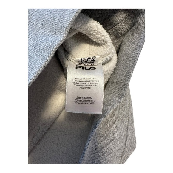 FILA Crewneck Sweat Shirt Long Sleeve Grey - Size Large - Picture 6 of 10